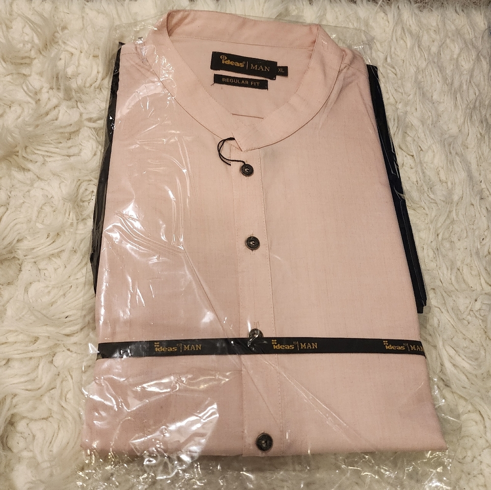 Gul Ahmed man XL kurta trousers in pink color  trousers color is black.